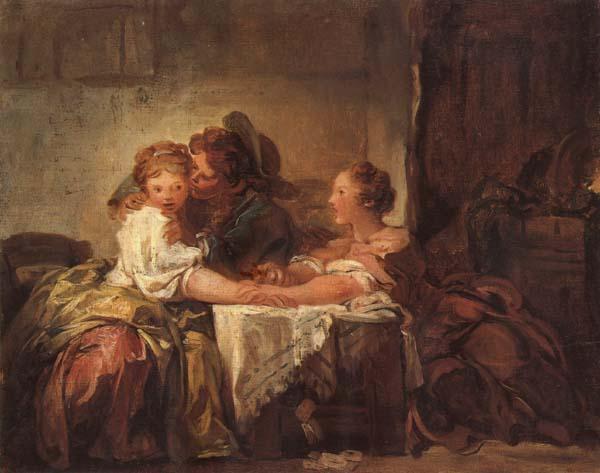 Jean Honore Fragonard A Kiss Won